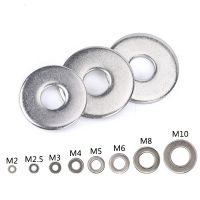 1/2/5/100pcs DIN125 M1.6 M2 M2.5 M3 M3.5 M4 M5 M6 M8M10 M12 M14 M16-M30 304 Stainless Steel Flat Washer Plain Washer Flat gasket