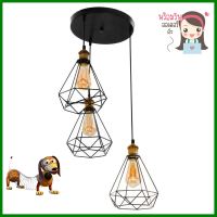 ไฟช่อ CST 6113-3 3 หัว MODERN โลหะ สีดำMULTI-PENDANT CST 6113-3 MODERN METAL BLACK 3-LIGHT **คุณภาพดี**