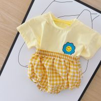 New Baby Girls Clothing Sets Summer Casual Sunflower Kids Clothes 100 Cotton T-shirt+Shorts 2PCS Girl Suits