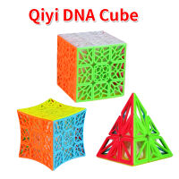 Qiyi DNA Cube 3X3เมจิก Cube เครื่องบินเว้า stickerless DNA 3x3x3 Pyraminx อยู่ไม่สุขของเล่นต่อต้าน. พีระมิดทรงพีระมิด