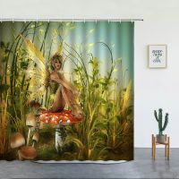 【CW】❍✶  Elves Shower Curtain Set Fantasy Enchanted Hanging Curtains