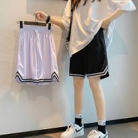 ♕ ins basketball pants girl student American style large size shorts summer five-point pants loose ice silk quick-drying mesh sweatpants