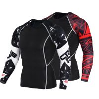 Compression Shirts Men Gym T-shirt Fitness Sport Shirt Men Running TShirt Dry Fit Long Sleeve Bodybuilding T-Shirts Rashguard