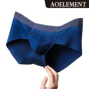 AOELEMENT Đồ Lót Nam Quần Lót Không Đường May Quần Lót Cạp Thấp Màu Trơn