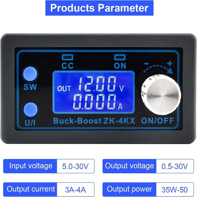 DC DC Variable Voltage Regulator Accessories CC CV 0.5-30V 4A 5V 6V 12V 24V  Regulated Laboratory LCD Display