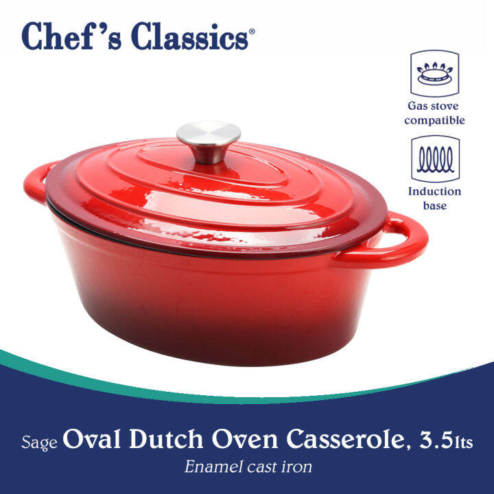 Chef's Classics Sage Oval Dutch Oven Casserole, 3.5lts Lazada PH