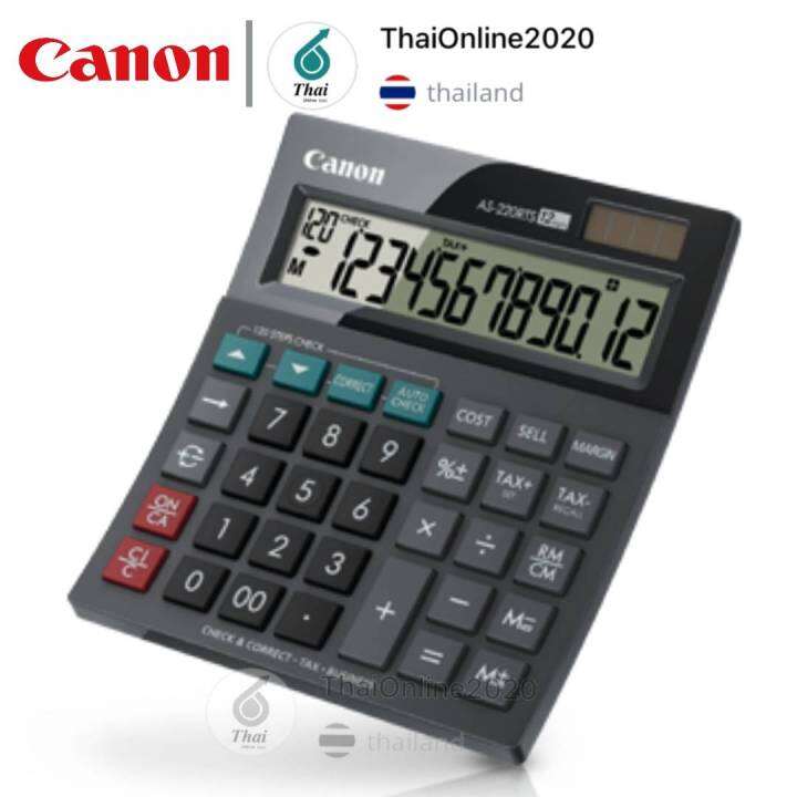 เครื่องคิดเลข-canon-as-220rts-12หลัก-ข้อมูลสินค้า-เครื่องคิดเลข-ดำ-canon-as-220rts