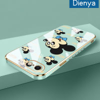 เคส Dienya สำหรับ iPhone 7 7 Plus 8 8 Plus SE 2020เคสการ์ตูนแฮปปี้มิกกี้กรอบสี่เหลี่ยมใหม่เคลือบพื้นผิวเคสซิลิกาเจลนิ่มกันกระแทกเคสมือถือฝาครอบป้องกันเลนส์กล้องถ่ายรูปรวมทั้งหมด