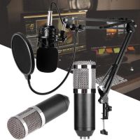 ชุดไมโครโฟน Condenser Microphone รุ่น BM-800 พร้อมขาตั้ง Shock Mount และอุปกรณ์เสริม ไมค์อัดเสียง ฟรีSplitter PCnotebook ลดเสียงรบกวน เสียงคมชัด  ดีไซน์ทันสมัย ทน