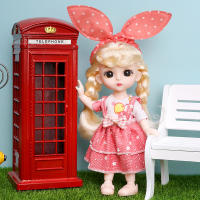 16cm Fashion Princess Doll Toys for Girls 3D Eyes Beautiful Princess Girl Movable Joint DIY Toy for Girls Barbie Doll