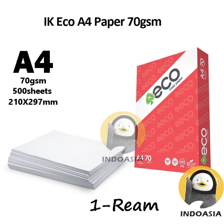 IK eco A4 Copy Paper 70gsm 500sheets Lazada