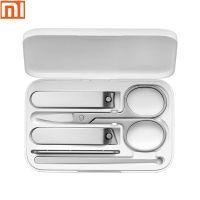 New Xiaomi Nail Clipper Set of 5 Flat Mouth Nail Clipper + Oblique Nail Clipper + Nail File + Beauty s + Ear Scoop