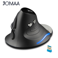 JOMAA เมาส์ไร้สายสร้างสรรค์ปกป้องข้อมือ2.4G Mous แนวตั้งความแม่นยำและเรียบติดตามการออกแบบความสะดวกสบายตามหลักสรีรศาสตร์