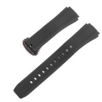 Quality Black Silicone Rubber Strap For Edifice Series EF-552 Watchbands Man watch Bracelet Stainless Deployment Buckle 25*20mm