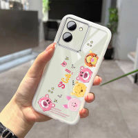 เคส Vivo Y36 VIVO 5G Y36เคสโทรศัพท์สตรอเบอร์รี่กระเป๋าหมีปกป้องเลนส์ของเคสโปร่งใสกันกระแทกเนื้อนิ่ม