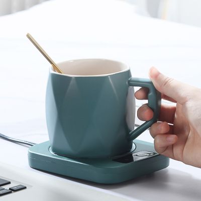 【CW】 Electric Mug Heating Coaster Temperature Hot Plate for Gifts