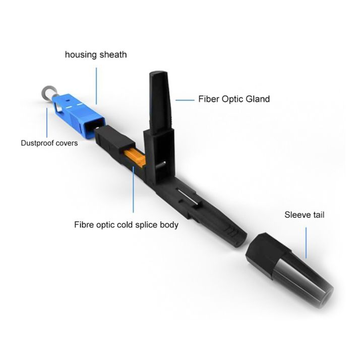 pack-of-10-quick-connectors-pragmatic-low-signal-reduction-fiber-optic-cable-portable-safe-dust-proof-for-network