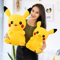 ของแท้โปเกมอนเอลฟ์เด็ก Pikachu Kawaii ตุ๊กตาตุ๊กตายัดของเล่นน่ารัก P Eluche ยัดไส้ของเล่นประดับห้องโยนหมอนเด็กของขวัญคริสต์มาส