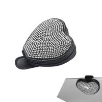 Glass Holder For Car Bling Glasses Holder Clip With Rhinestones In Heart Shape Bling Visor Glasses Clip Sunglass Holder For Car Eyewear case