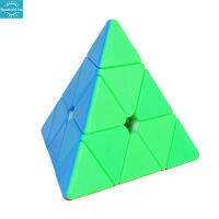 WT【Fast Delivery】Yuxin Pyramid Stickerless Speed Cube 3X3 Triangle Cube Puzzle1【cod】