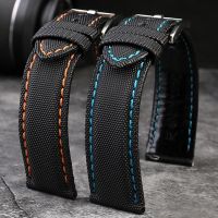 20mm 22mm 24mm Nylon Leather Watchband For TAG Heuer F1 Racing Car Diving Strap Rossini 519955 Tissot /Seiko 5 Canvas Bracelet