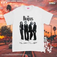 เสื้อยืดโอเวอร์ไซส์เสื้อยืด พิมพ์ลาย THE BEATLES SIGNATURE UNISEX สําหรับผู้ชายS-4XL  09PI