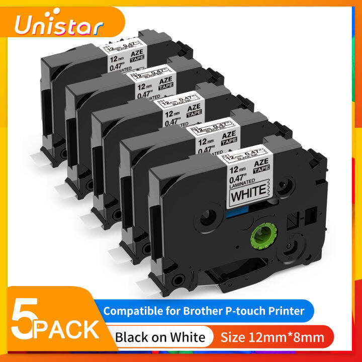 Unistar TZe231 TZe231 Black on White Label Tape 12mm Compatible for
