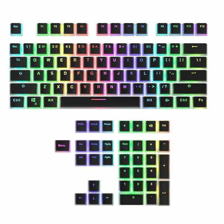 PBT Pudding Key Caps 108 Keys PBT Thickened Twocolor Key Cap Set OEM