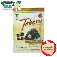 สาหร่ายสำหรับทำข้าวห่อสามเหลี่ยม (โอนิกิริ) ตราทาเบรุ 100 แผ่น/แพ็ค (100 กรัม) รวมบล็อคข้าวสามเหลี่ยม