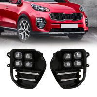 For KIA Sportage QL KX5 2016 2017 2018 LED Fog Lamp Headlight Daytime Running Light Car DRL Waterproof Daylight Car-styling OEM