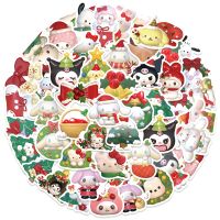 ✷ 10/62PCS Kawaii Christmas Sanrio Sticker Cartoon Waterproof Decals for Notebook Party Phone Kuromi My Melody Cute Kids Toy Gifts