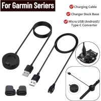 เครื่องชาร์จ USB ที่รวดเร็วฐานแท่นชาร์จสำหรับ Garmin Vivoactive 3 4S 935 Venu Sq 945 245 Fenix 5S 5X บวก7 6 6S 6X Pro สายชาร์จ