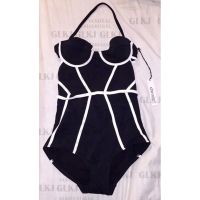 PF.-ชุดว่ายน้ำเซ็กซี่ของผู้หญิงชุดว่ายน้ำชุดว่ายน้ำ Monokini Push-up เบาะบิกินี่