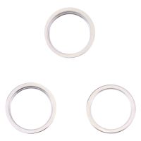 FixGadget For iPhone 14 Pro Max 3PCS Rear Camera Glass Lens Metal Outside Protector Hoop Ring(Silver)
