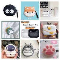 1pc 3D Cartoon For Xiaomi Redmi Buds 4 Pro Bluetooth Earphone Case For Redmi 4Pro Soft Silicone Headphone Case With Hook Wireless Earbud Cases