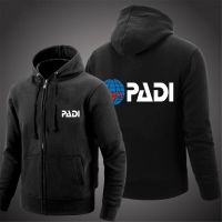 2021 New Gold Wing Scuba Driver Padi Design Men Women Unisex Outdoor Hooded Jacket Sport Style Printing Zipper Coats