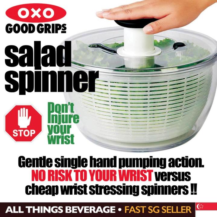 OXO Salad Spinner Sure Good Grips Large 27cm (White) EXPRESS 1 Day Delivery