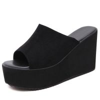 ✧▩ Summer Slip on Women New Wedges Sandals Platform High Heels Fashion Open Toe Fish Mouth Slippers Ladies Casual Shoes Comfortable