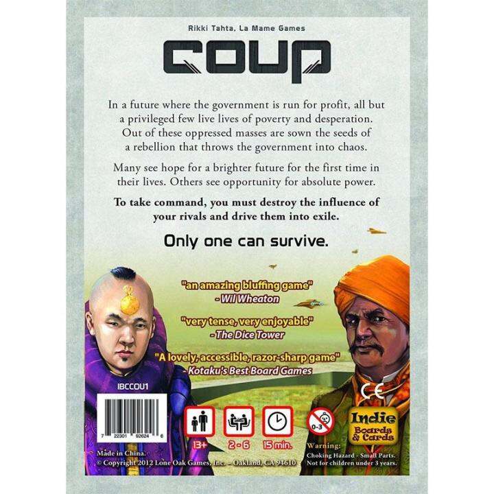 surprise-store-บอร์ดเกมภาษาอังกฤษ-บอร์ดเกมปาร์ตี้-coup-the-dystopian-universe-original-board-game-cards-game-in-english