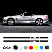 2ชิ้นรถประตูด้านข้างลายกระโปรงสติ๊กเกอร์ไวนิลรูปลอกสำหรับ Benz SLK คลาส R170 R171 R172 SLK55 AMG SLK200 250อุปกรณ์เสริม