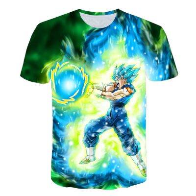 Hot style cartoon dragon ball 3D printed couple T-shirt short sleeves