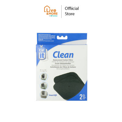 Catit แคทอิท Clean Replacemaet Carbon Filters แผ่นกรองกำจัดกลิ่นห้องน้ำแมว คาร์บอนสำหรับห้องน้ำแมว