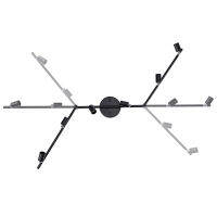 AIBOO 4 6 Heads BlackSilver LED Chandeliers Light Morden Industrial Sytle GU10 Base For Bedroom Living Room