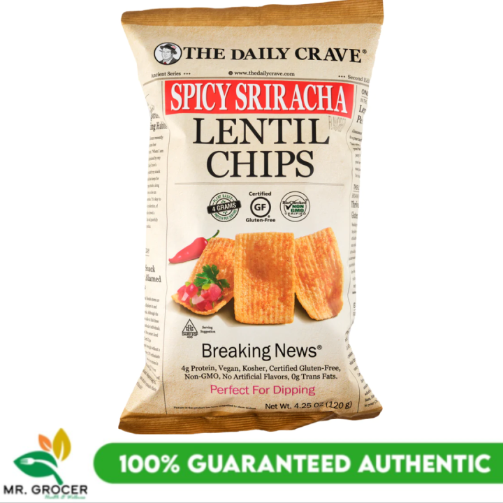 The Daily Crave Lentil Chips Spicy Sriracha 120g Lazada PH
