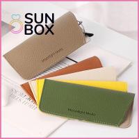 SUN BOX ใช้ได้ทุกเพศ แบบพกพาได้ นุ่มนุ่มๆ หนังพียู ตัวป้องกันแว่นตา กระเป๋าแว่นตาอ่านหนังสือ กล่องใส่แว่นกันแดด กระเป๋าใส่แว่นตา