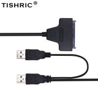 TISHRIC Original SATA to USB 2.0 To 7 15 22pin Cable Adapter External USB Power for 2.5 SATA SSD HDD Hard Disk Drive Converter