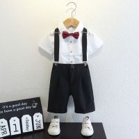 [COD] Childrens suits boys dresses British style overalls costumes wedding flower girls summer hosts