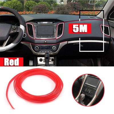 ❡❉ 1pcs Universal 5M Red Point Molding Edge Gap Line Garnish Car Interior Trim Accessories Car Styling Decoration Fashion Style