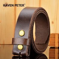 Retro 100% 0riginal Leather Belts Without Buckle for Men Designers Luxury Brand Natural Cowskin Male Strap Vintage 3.8cm Width Belts