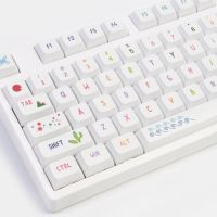 128 Keys PBT XDA Profile Summer Painting White Keycaps For Mechanical Gaming Keyboard Custom MX Switch SYE-SUB XDA Keycap New